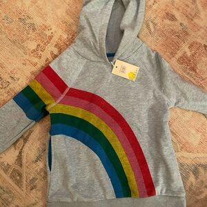 NWT Mini Boden Blue Marl Rainbow Sweatshirt